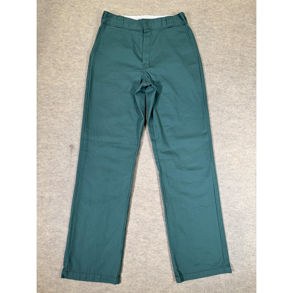 Dickies Pants Mens 32x34 Green 874 Original Fit Work Twill Chino Straight Leg